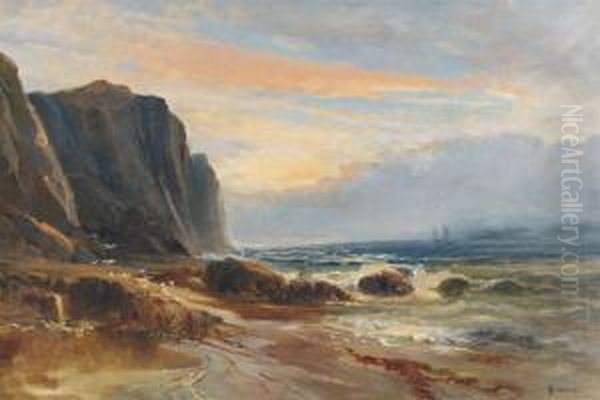 Coastal Scene With Distant Shipping - view 1
