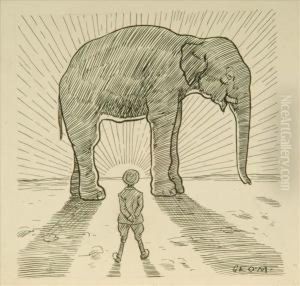 Fifteen Ink Illustrations All Bearing Initials 'g.m.' by George Morrow