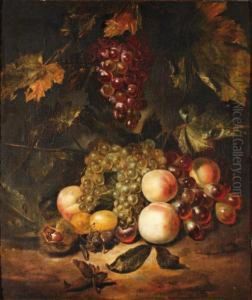 Nature Morte De Fruits En Automne by Jan Mortel