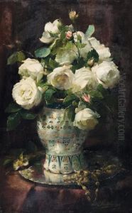 Witte Rozen by Frans Mortelmans