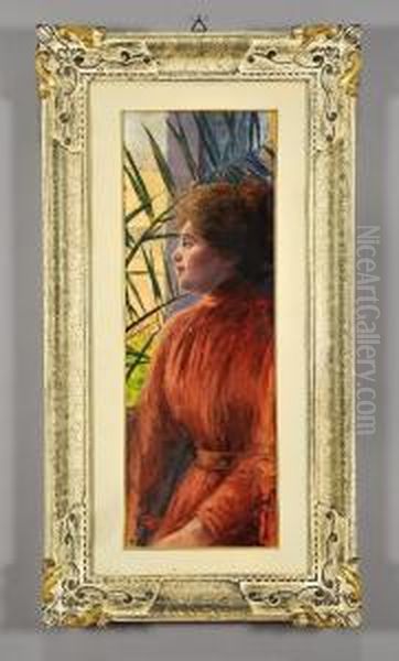 Giovane Donna Con Abito Rosso - view 1