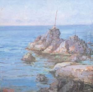 Marina Con Scogliera by Ettore Morteo