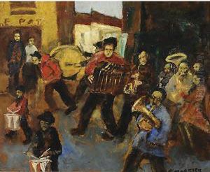 Musicanti Di Strada A Parigi by Mortier