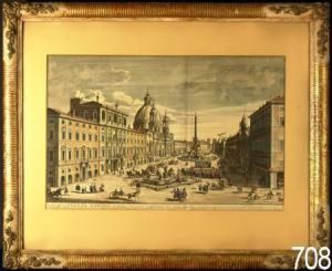 Piazza Navona A Rome by Pierre (Pieter) Mortier