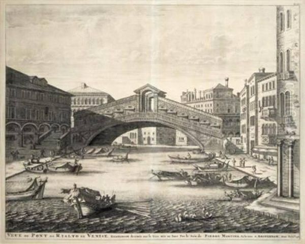 Publisher. Vue Du Pont De Rialto De Venise; La Place De Saint Marc A Venise - view 1