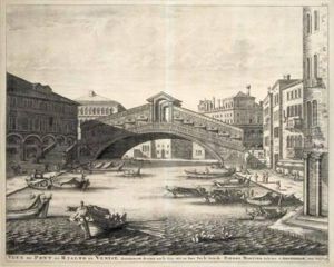 Publisher. Vue Du Pont De Rialto De Venise; La Place De Saint Marc A Venise by Pierre (Pieter) Mortier