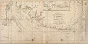 'carte De L'entree De La Tamise Avec Les Bancs Passes, Isles Et Costes Comprises Entre Sandwich Et Clay'