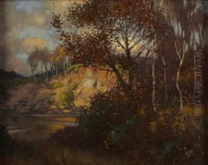 An Autumn Landscape by Thomas Corsan Morton
