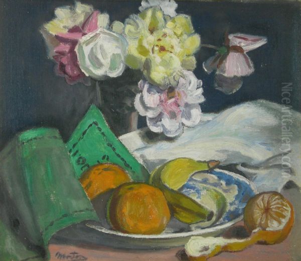 Still Life Of Roses And Oranges - view 1