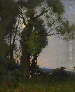 Moonlit Landscape by Thomas Corsan Morton