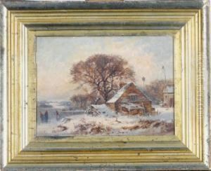 Ice Skaters On Malden Pond