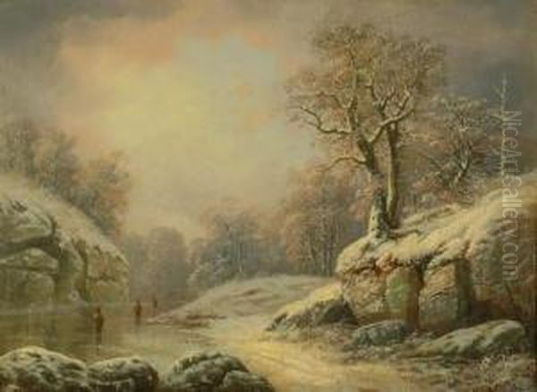 Winter Landscape With Figures - view 1
