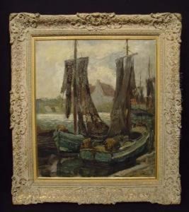 Fischerboote by Carl Wilhelm Mosblech