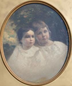 Portrait Of Hazel Hanover Clark And Marguerite Perry Clark by James Henry Moser