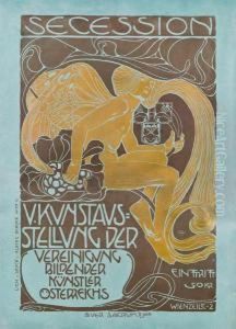 Plakat Fur Die V. Kunstausstellung In Der Secession by Kolo Moser