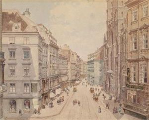 "derstephansplatz Um 1860" by Richard Moser