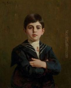 Portrait Of A Boy by Gustave Henry Mosler