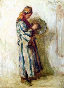 Tambourine Player by Gustave Henry Mosler