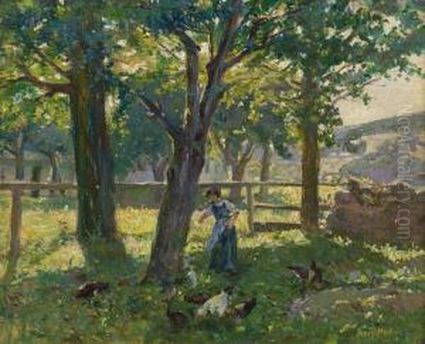 Feeding Hens - view 1