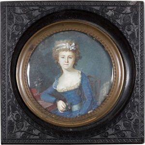 Jeune Fille Aux Roses by Jean-Laurent Mosnier