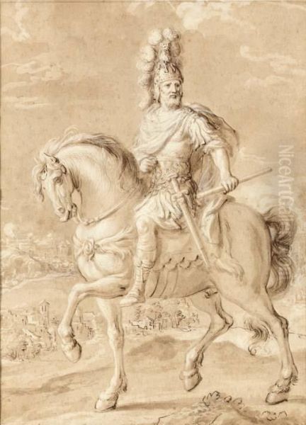 A General On Horseback In A Landscape - view 1