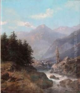 Paysage De Montagne Au Torrent