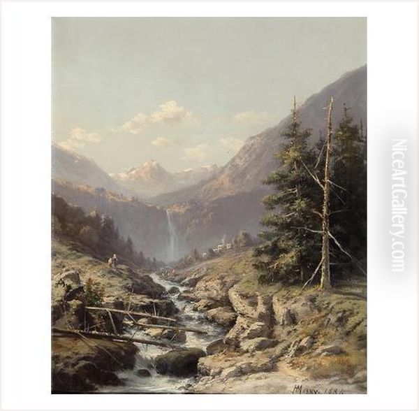 Cascade Et Torrent En Montagne - view 1