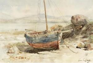 Beached Sailboat by Charles Eugene Moss