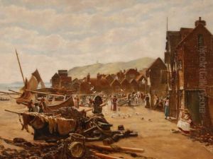 Detailed Study "the Old Fish Market, Hastings" by Henry William Moss