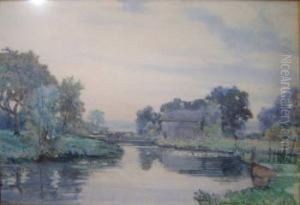 Riverside With Mill