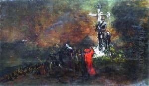 Procession Nocturne Aupied D'un Calvaire by Alexis Mossa