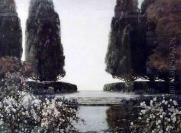 Floral Garden With Lake - view 1