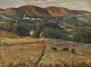 Vista De Serra Com Figuras E Cabras