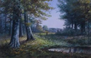 Pastoral Landscape With Cows by Alden Mote