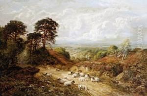 Landscape With Sheep by George William Mote