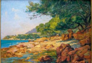 Les Rochers De Carqueiranne by Georges Moteley