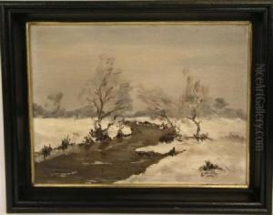 Winterlandschaft by Emile Motte