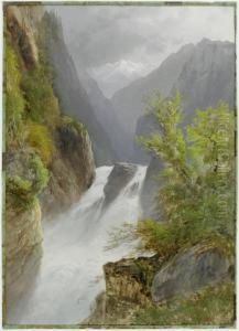 Rushing Mountain Stream by Luc Henri Mottu