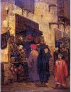 " Echoppe Au Caire ". by Louis Claude Mouchot