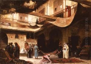 The Rug Merchants by Louis Hippolyte Mouchot