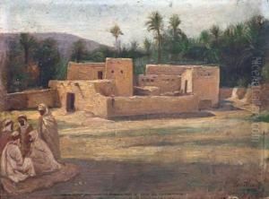 Conversation Pres Du Marabout by Lucien Mouillard