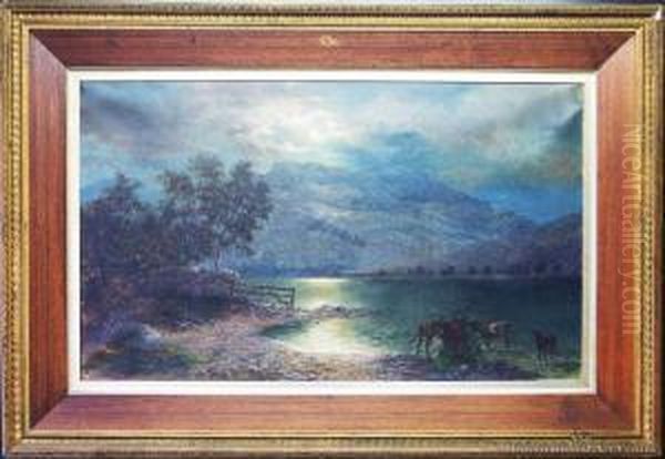 Cattle By Moonlight - view 1