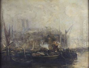 View Of Westminster And The Thames From Vauxhall Bridge by William Mouncey