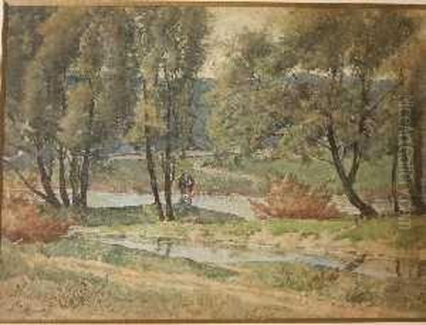 Pecheurs Au Bord D'une Riviere - view 1