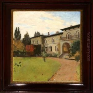 Garden View With A Villa In Southern Europe