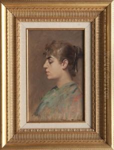 Portrait De Dame by Alphonse Moutte