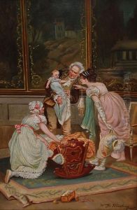 Greeting The New Baby by Henry Siddons Mowbray