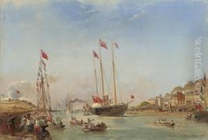 The New Royal Yacht by Charles Louis Mozin
