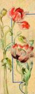 Etude De Fleurs by Alphonse Maria Mucha