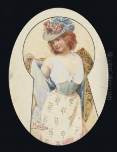 Through The Keyhole by Alphonse Maria Mucha